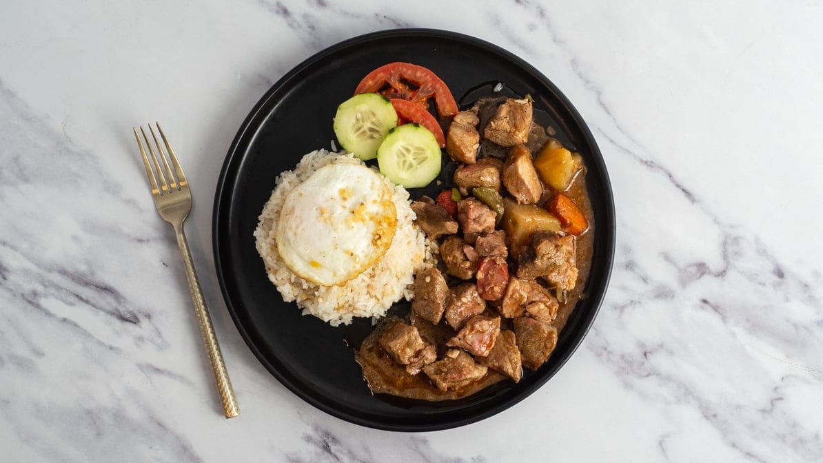 Igado With Steam Rice.