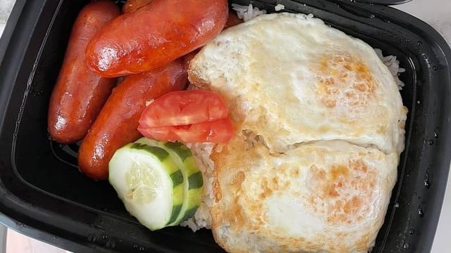 Longsilog (Hamonado Sausage).